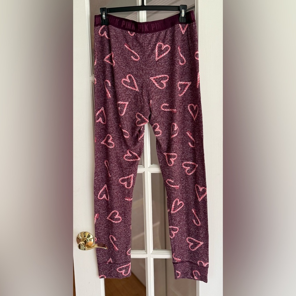 SALE! Candy Cane Pajama Set, Size L-XL Victoria’s Secret Pink - Picture 6 of 7